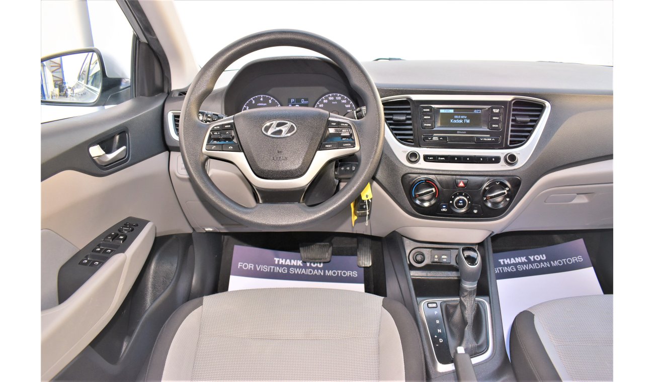 Hyundai Accent AED 879 PM | 0% DP | 1.6L GL GCC DEALER WARRANTY