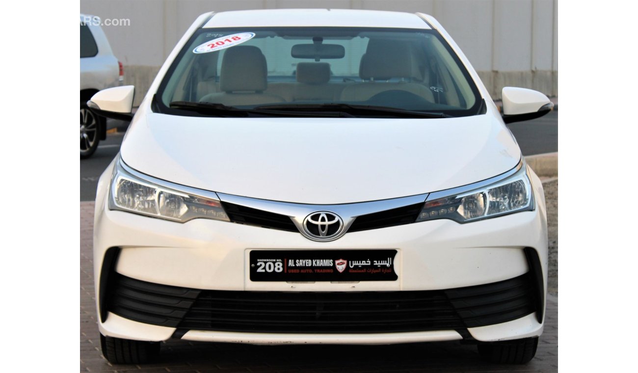 Toyota Corolla Toyota Corolla 2018 GCC in excellent condition 1600cc No. 2 without accidents, very clean from insid