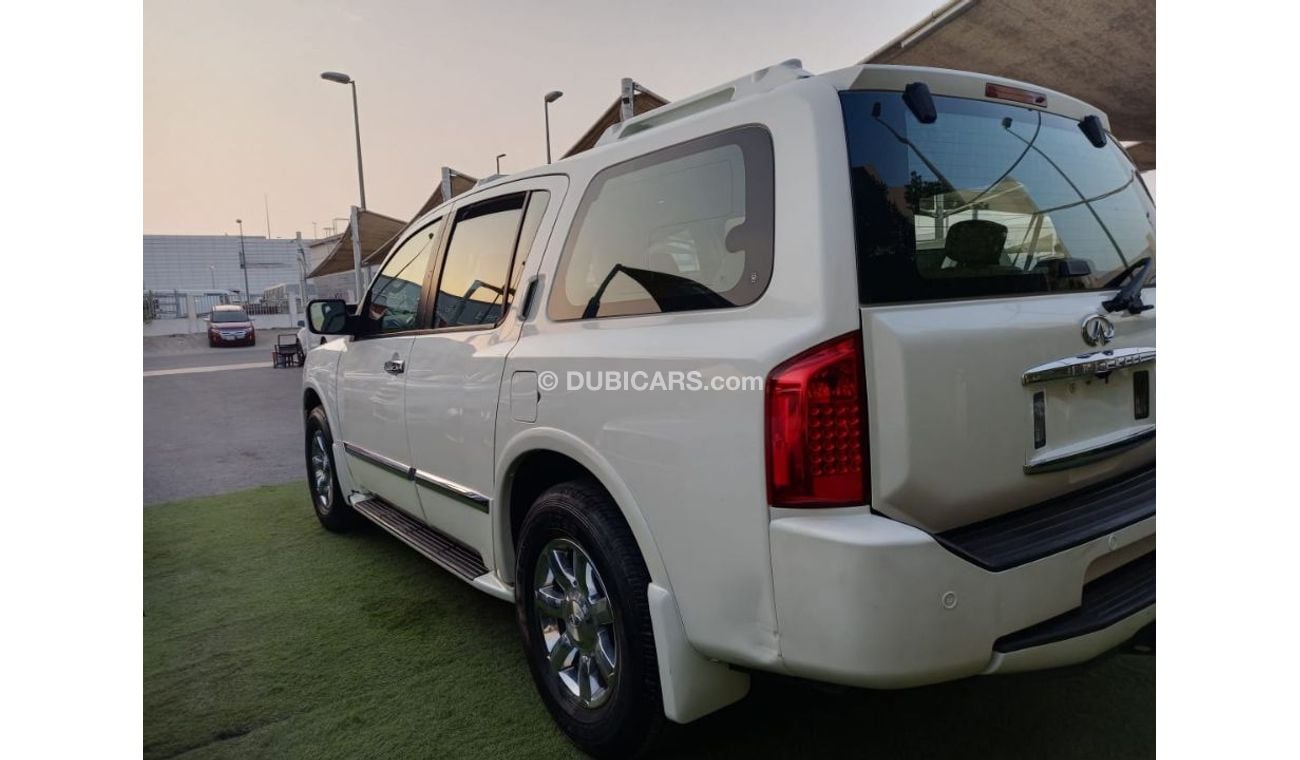 إنفينيتي QX56 خليجى موديل 2007  رقم واحد فتحه جلد رنجات حساسات بحاله ممتازه لاتحتاج لأى مصاريف