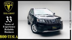 Ford Explorer XLT + LEATHER SEAT + CAMERA + SCREEN + 4WD / GCC / 2017 / DEALER WARRANTY UP 28/11/2022 / 1033 P.M.