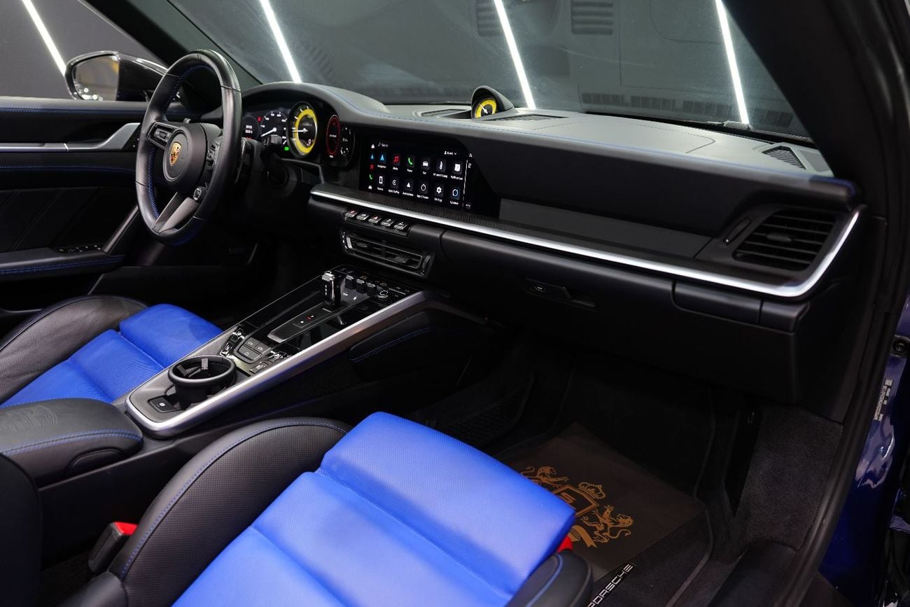 Porsche 911 Turbo S 3.8L (640 HP) Convertible Lift System, Ceramic Brakes, Carbon Interior, Al Nabooda Warranty