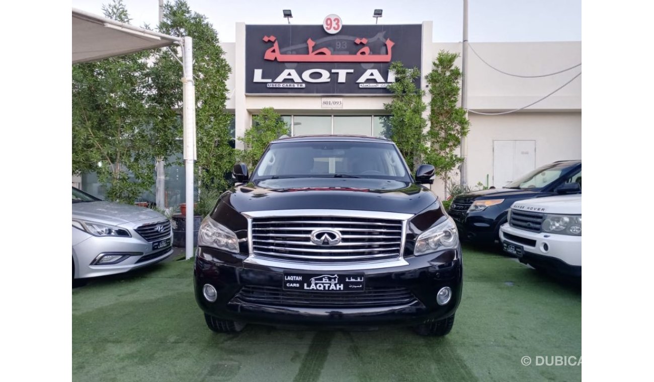 إنفينيتي QX56 وارد رقم واحد فتحة جلد حساسات رنجات مثبت سرعة خمس  كاميرا لا تحتاج إلى مصاريف بحالة ممتازة