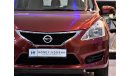 نيسان تيدا LOW MILEAGE! FULL SERVICE HISTORY! ONLY 31,000 KM Nissan Tiida 2016 Model!! in Red Color! GCC Specs