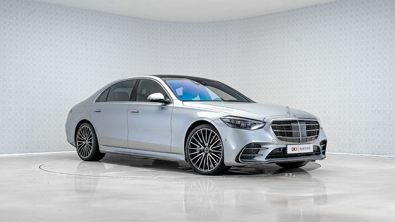 مرسيدس بنز S 500 S 500 AMG Line | AED  6,195 PM | Rear Seat Ent, Warranty 2028, Low KM | Ramadan Offer | GCC