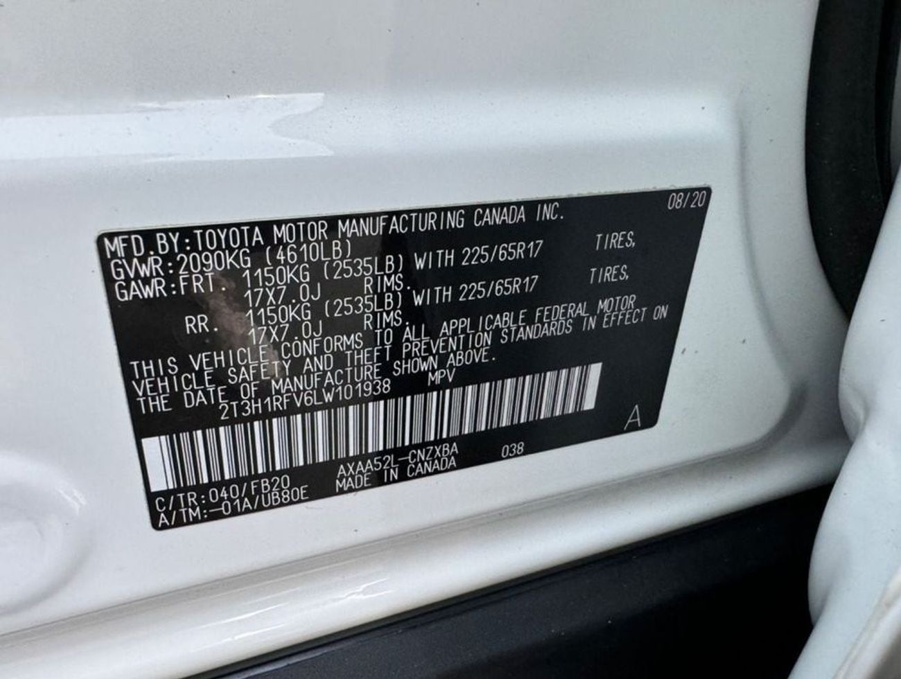 Toyota RAV4 2021 LE ADVENTURE KIT 4WD US SPEC