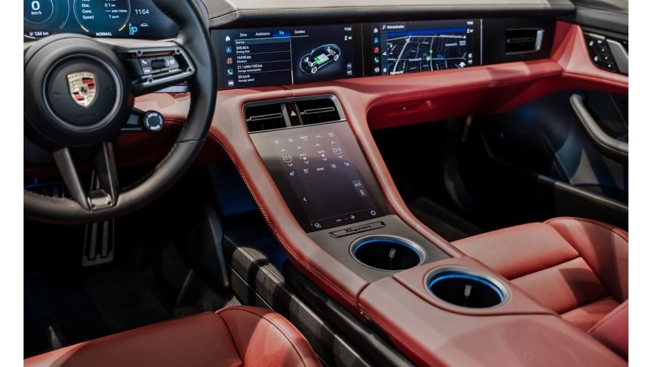 بورش تايكان 2023 Porsche Taycan GTS, 2027 Porsche Warranty, Interior Matte Carbon, Low KMs, GCC