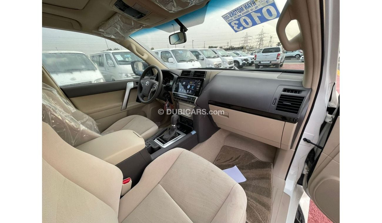 تويوتا برادو Toyota Prado VX 2.7L Petrol Spare Tyre Up Color White model 2021 For Export