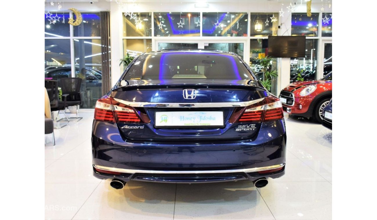 هوندا أكورد ORIGINAL PAINT ( صبغ وكاله )Amazing Honda Accord Sport 3.5 V6 2017 Model!! in Blue Color! GCC Specs