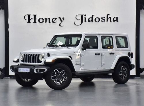 جيب رانجلر EXCELLENT DEAL for our Jeep Wrangler Unlimited SAHARA 2.0L ( 2024 Model ) in White Color GCC Specs