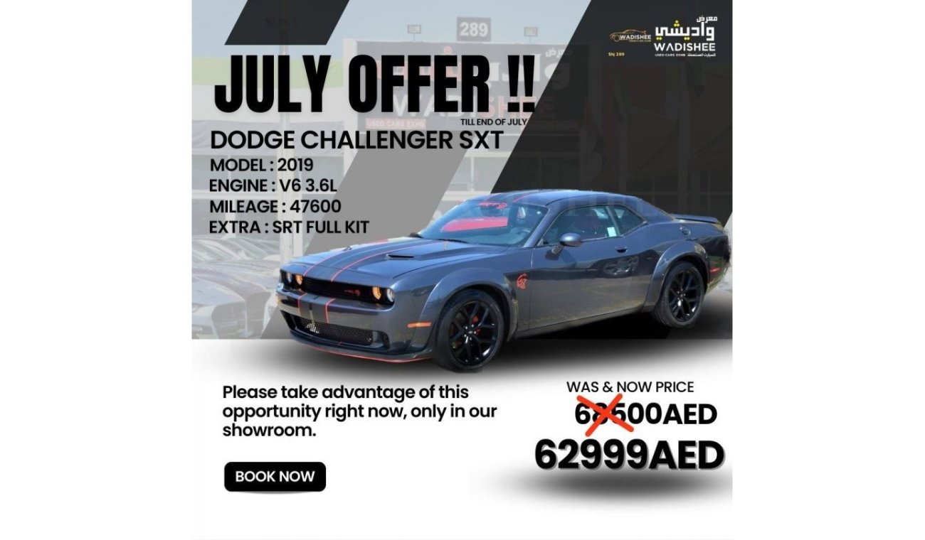 Dodge Challenger JULY BIG OFEERS**SXT Plus CHALLENGER /SXT/WIDE BODY /SRT KIT/ORHGINAL AIR BAGS/