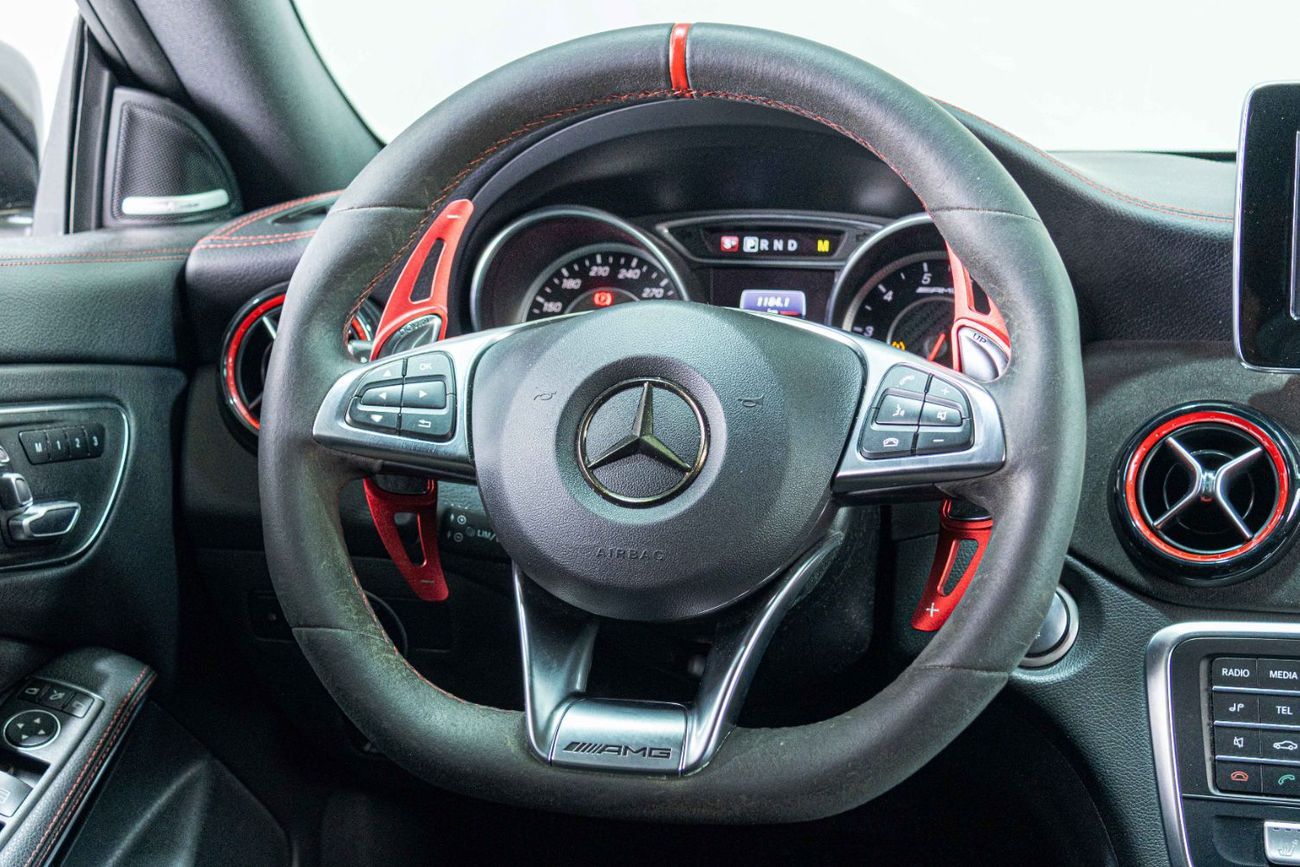 Mercedes-Benz CLA 45 AMG Std 2.0L Low Mileage-Red Accents-Sports Exhaust-AMG Sport Design Rims- Red Calipers