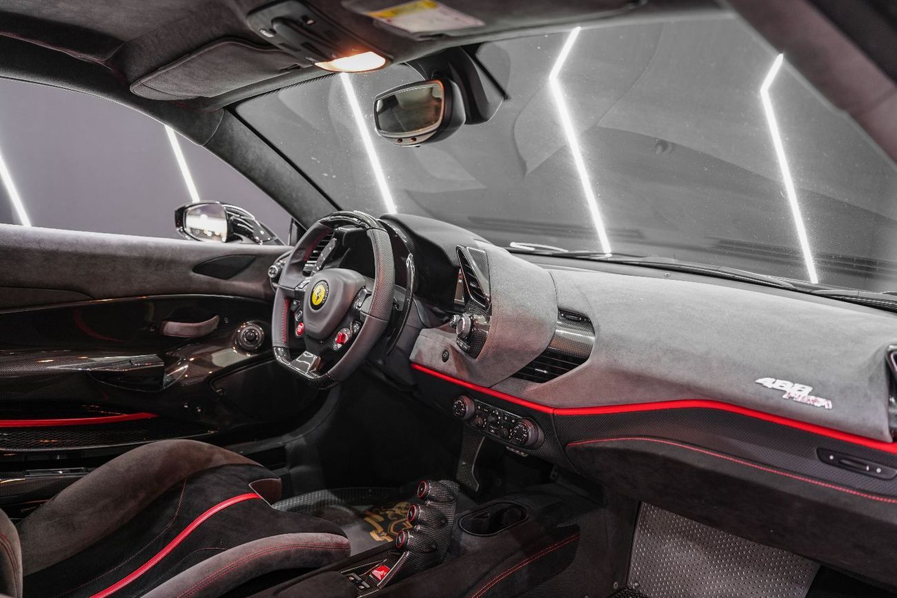 Ferrari 488 Pista Carbon Fiber Package, Novitec Exhaust System, GCC Spec!!