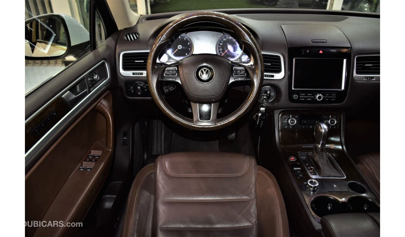 فولكس واجن طوارق FULL OPTION PERFECT CONDITION! Volkswagen Touareg 2013 Model!! in White Color! GCC Specs