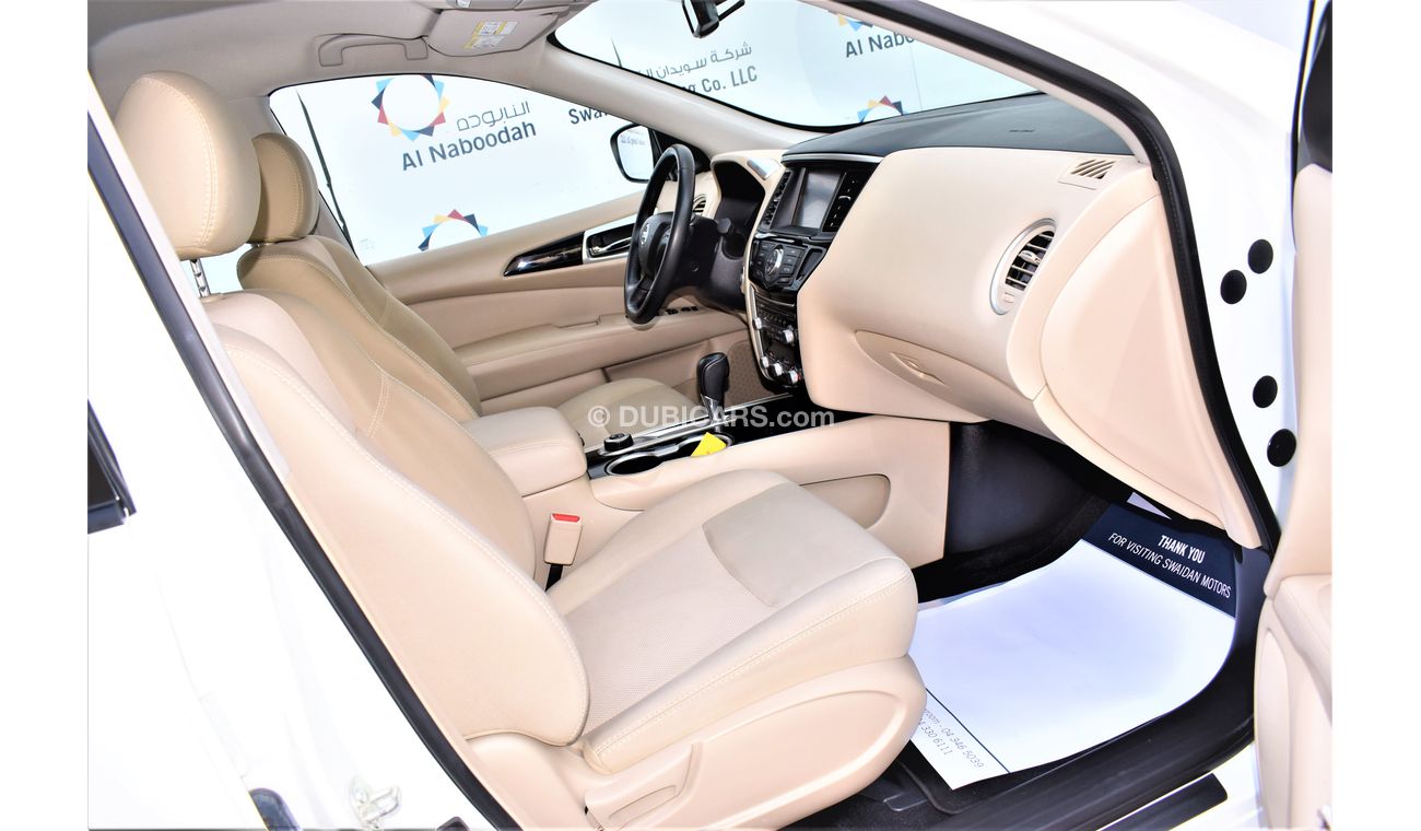 Nissan Pathfinder AED 1359 PM | 3.5L LE V6 4WD GCC DEALER WARRANTY