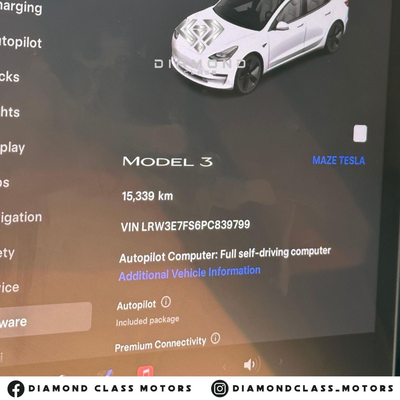 Tesla Model 3 Tesla Model 3  White Interior Auto pilot  2023 GCC  15,000 Km 149,000 AED Under Tesla Warranty