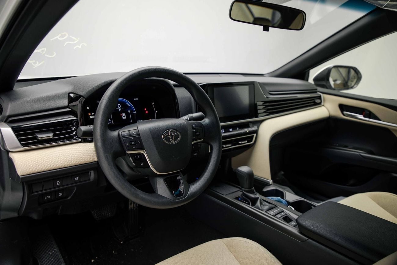 Toyota Camry LE HEV 2.5L - Platinum White Pearl Inside Beige | Export Only