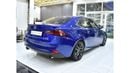 Lexus IS350 EXCELLENT DEAL for our Lexus IS350 F-Sport ( 2016 Model ) in Blue Color GCC Specs