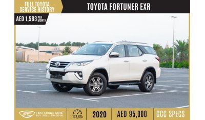 تويوتا فورتونر AED 1,583/month | 2020 | TOYOTA FORTUNER | EXR 4WD GCC SPECS | FULL TOYOTA SERVICE HISTORY | T07850