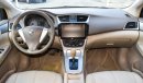 Nissan Sentra 2016 model without accidents, white color, beige interior, Android screen, rear camera, in excellent