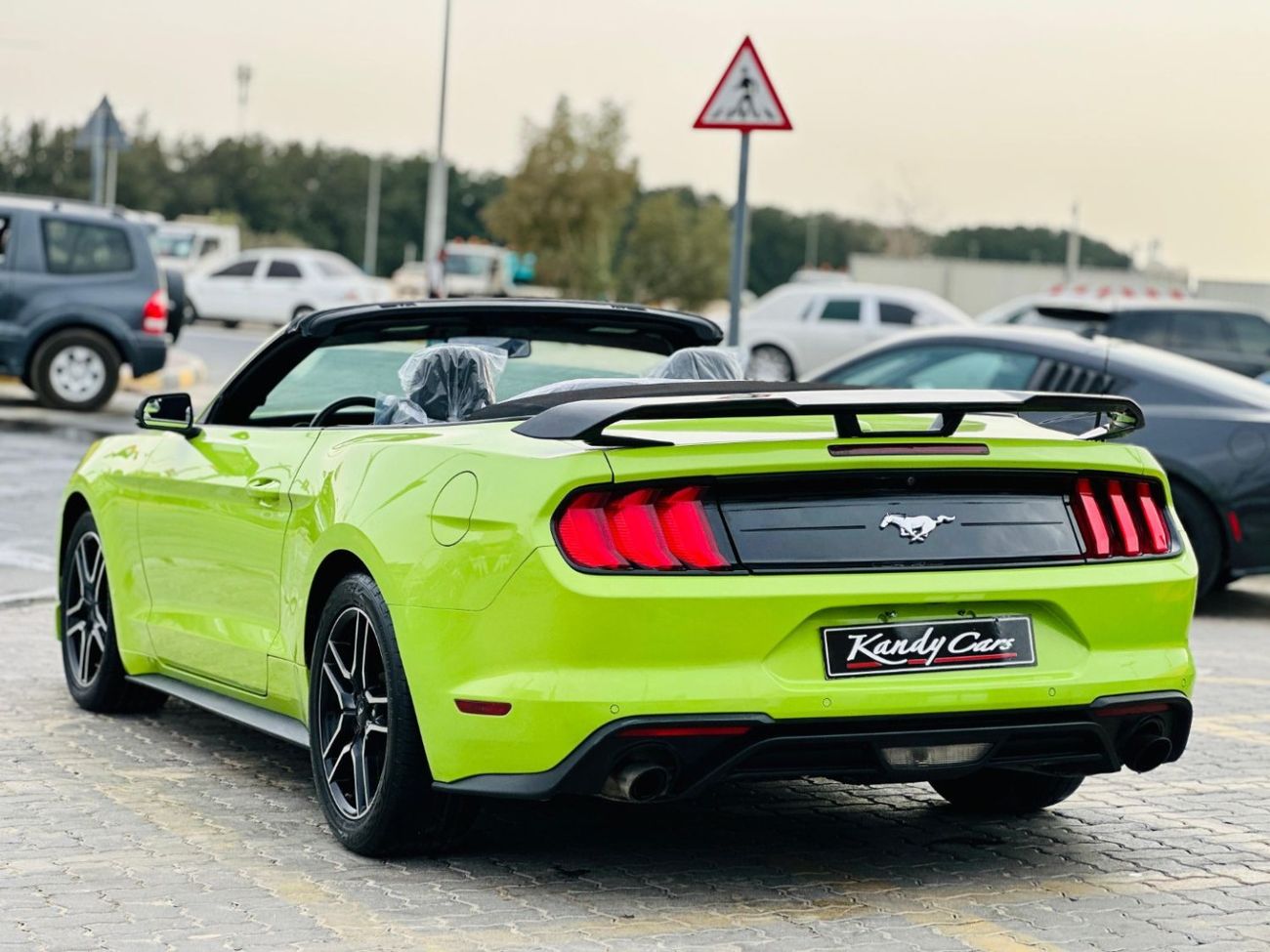 Ford Mustang EcoBoost Convertible | Monthly AED 1060/- | 0% DP | Custom Leather Seats | Fog Lights | # 13059