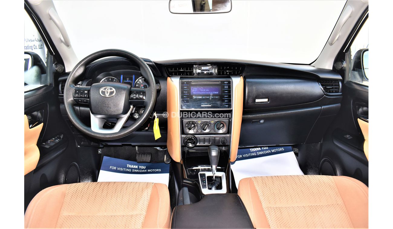 Toyota Fortuner AED 1599 PM | 2.7L EXR 4WD GCC DEALER WARRANTY