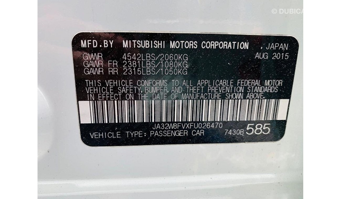 Mitsubishi Evo 2015 Mitsubishi Lancer Evolution X White | A 1001