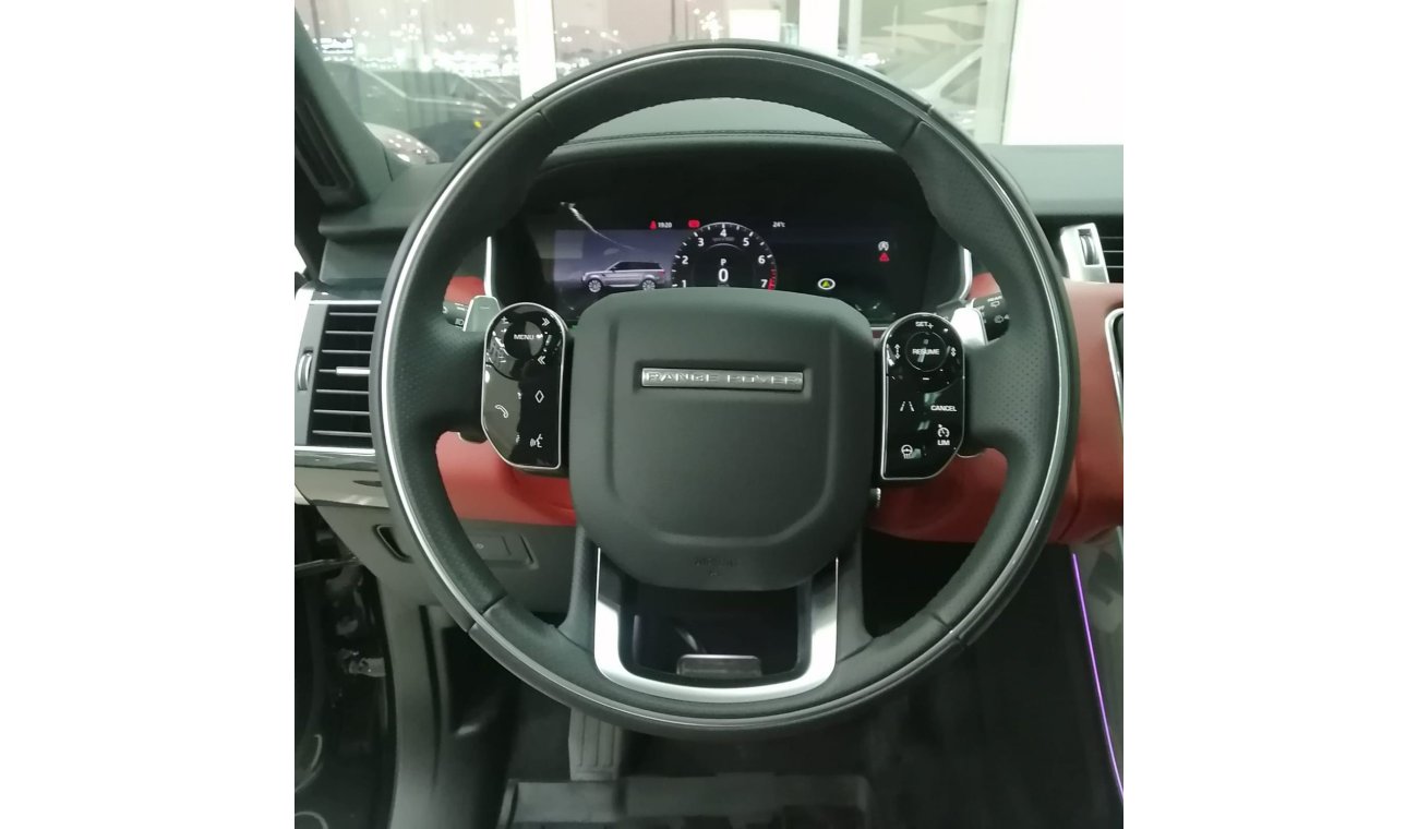 لاند روفر رانج روفر سبورت إتش أس إي RANGE ROVER SPORT 2020 BLACK V8 - 5.0 L SUPERCHARGED PANORAMA RED LEATHER INTERIOR HYDRAULIC PROJECT