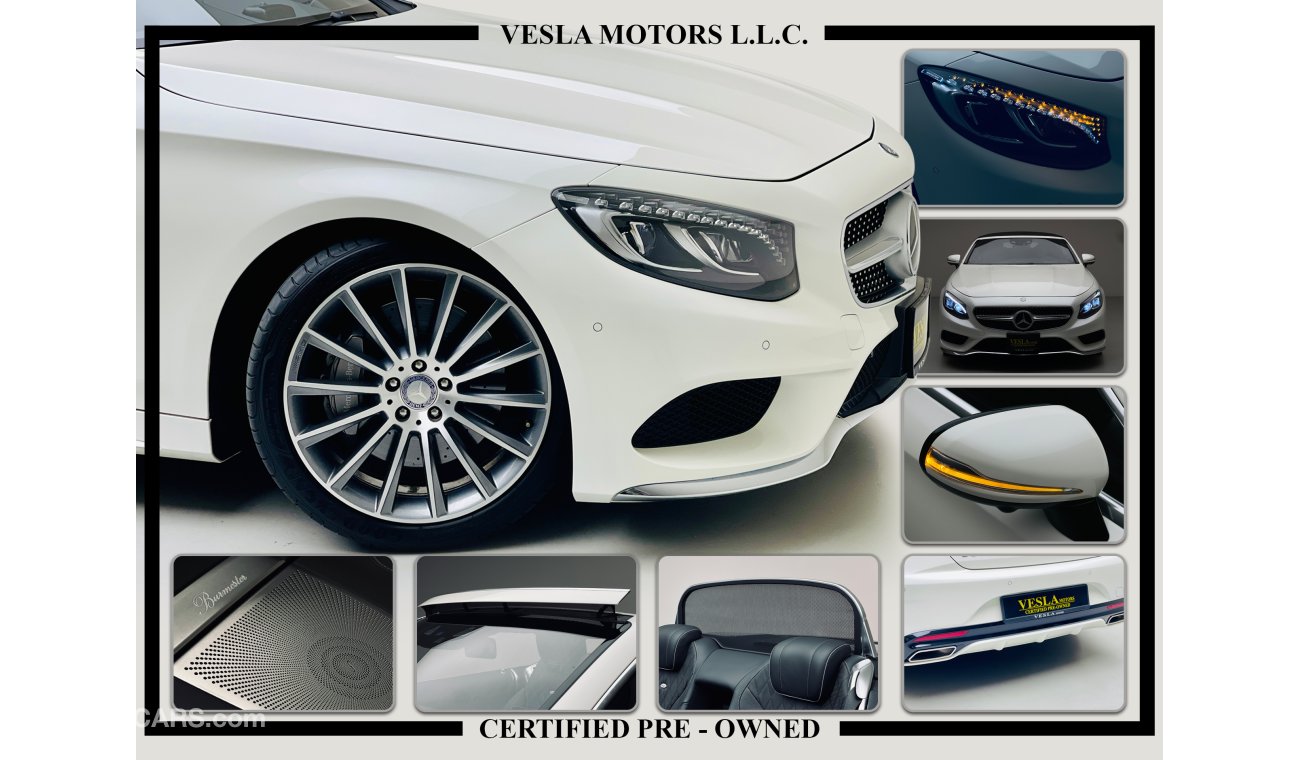 Mercedes-Benz S 550 CONVERTIBLE + DESIGNO + 6 BOTTOMS + V8 / 2019 / UNLIMITED KMS WARRANTY + SERVICE HISTORY / 6,652 DHS