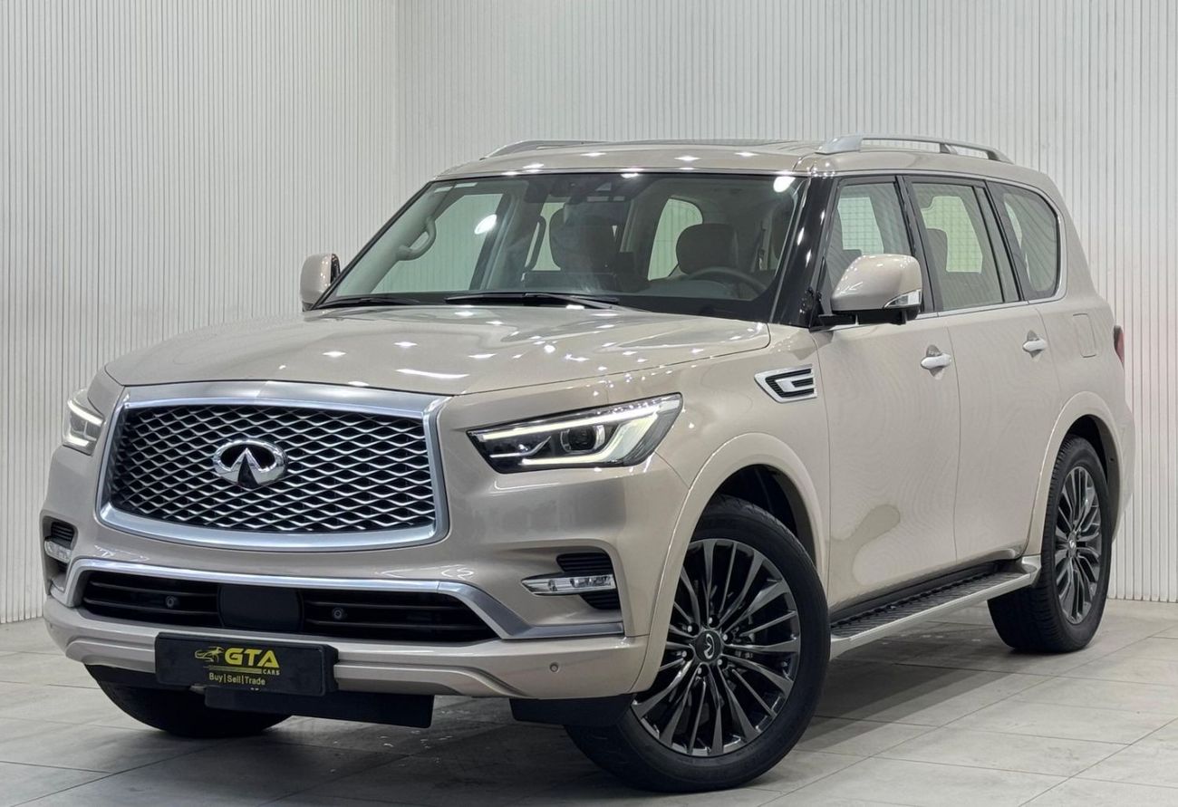 إنفينيتي QX80 Luxury 8st 5.6L 2022 Infiniti QX80 Luxury, 2027 Infiniti Warranty + Service Pack, Fully Loaded, 8 Se