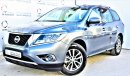 Nissan Pathfinder 3.5L S AWD 2016 GCC SPECS DEALER WARRANTY