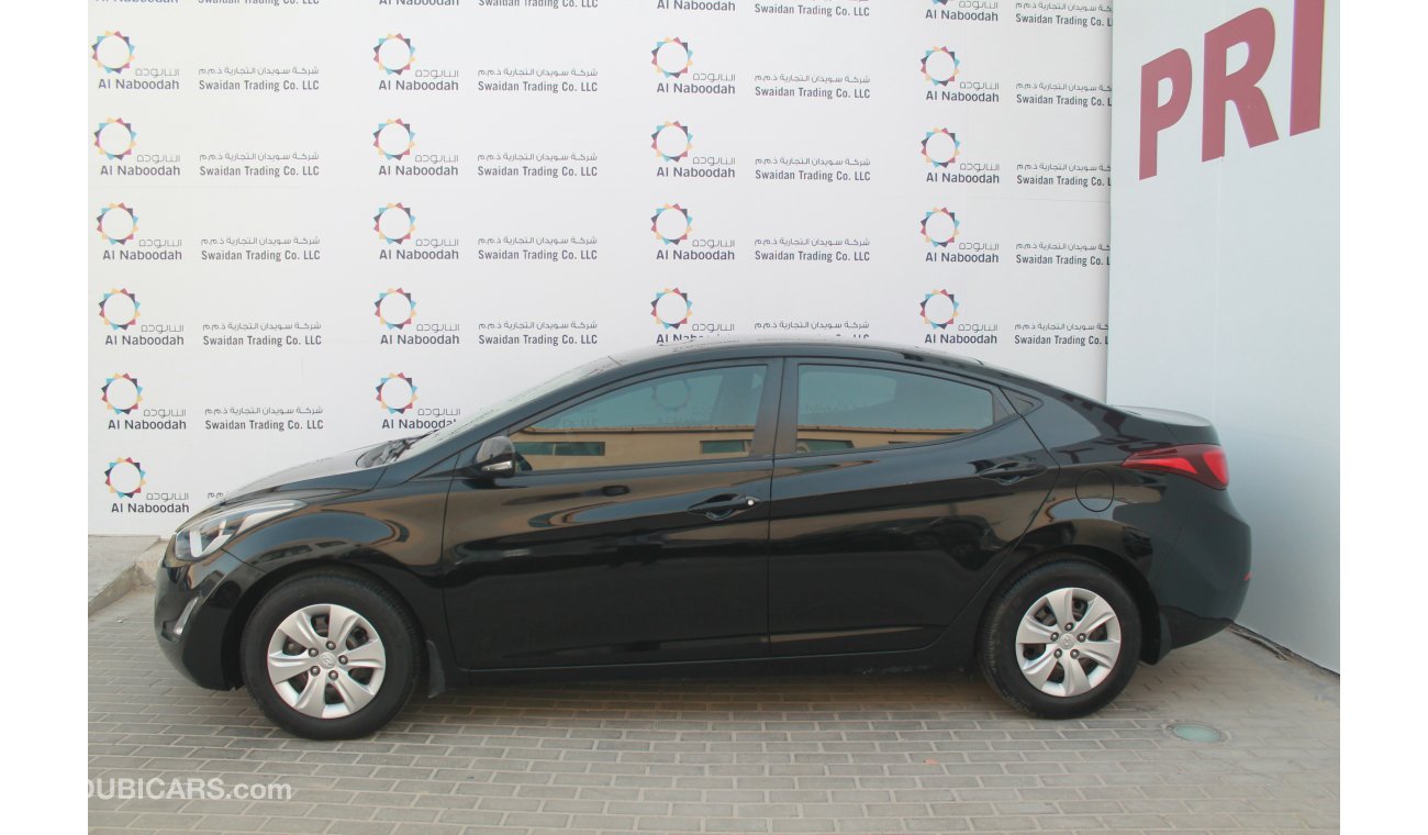 Hyundai Elantra 1.6L 2015  GCC SPECS WITH DEALER WARRANTY AND FREE INSURANCE