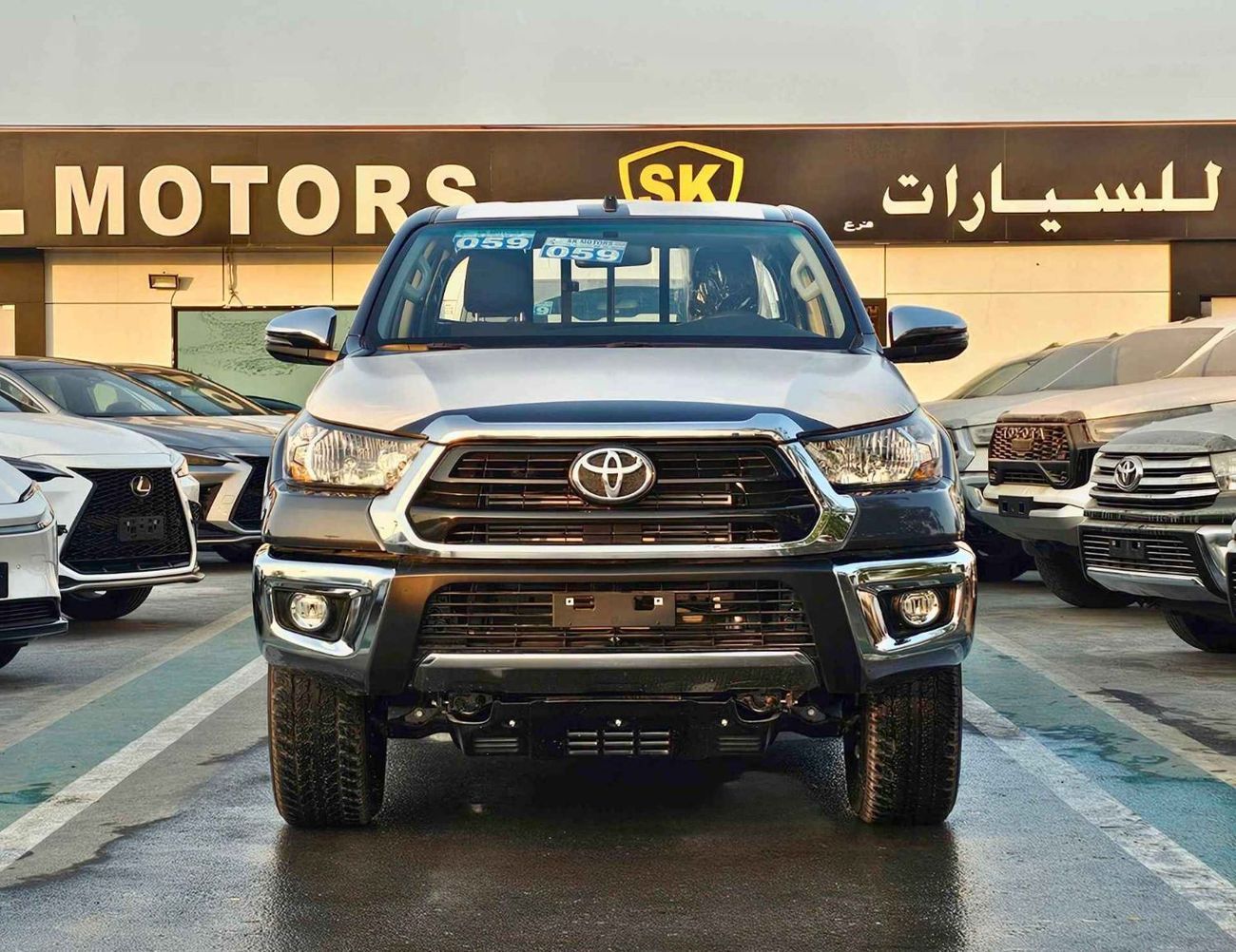 Toyota Hilux WIDE BODY / 2.4L DIESEL M/T 4WD/ LARGE DVD, 3 ABG, FR+RR CHROME BUMPERS, COOL BOX / CODE # HDMH