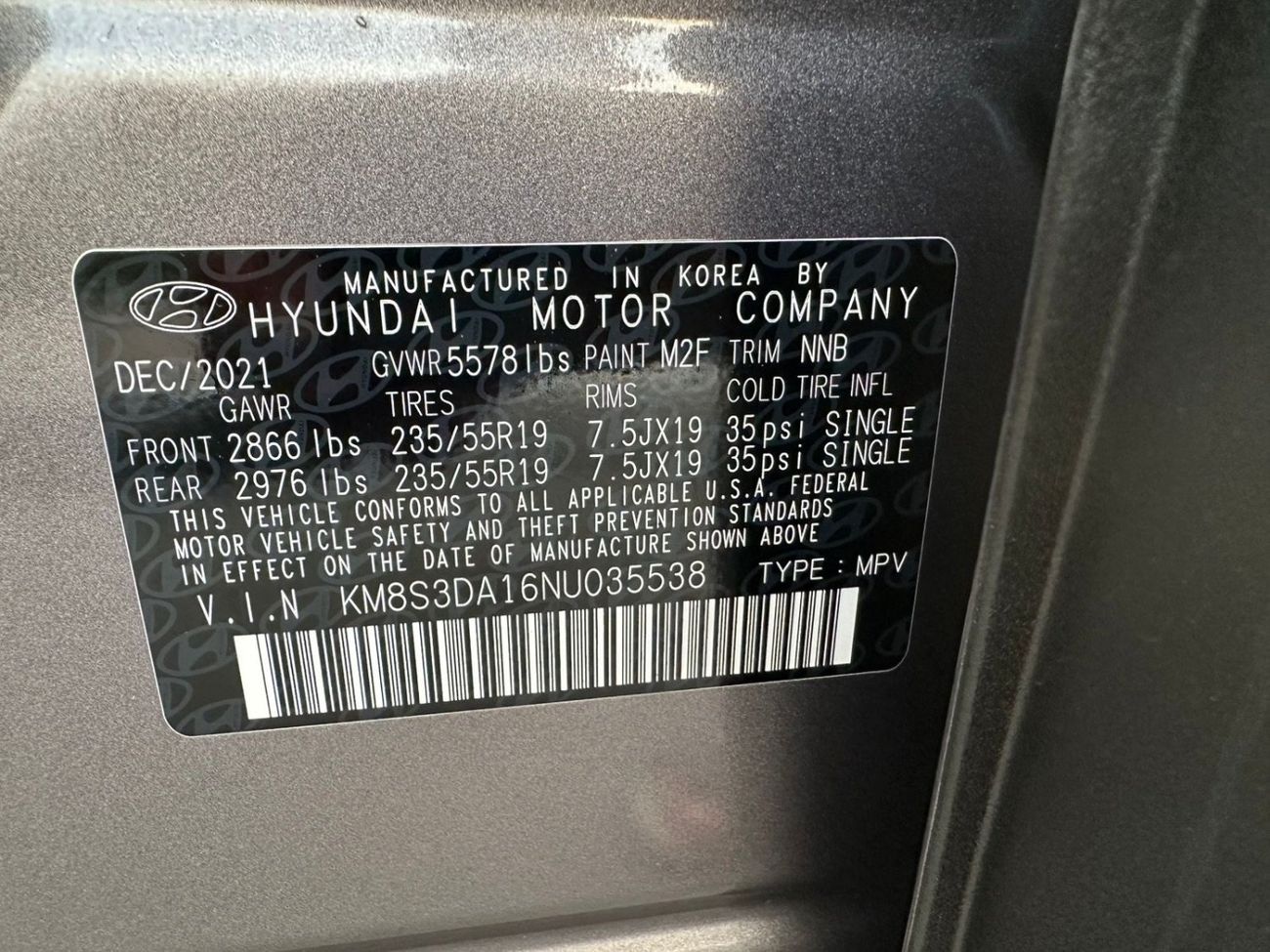 Hyundai Santa Fe Santa fe 1.6 L v4 Hybrid AWD