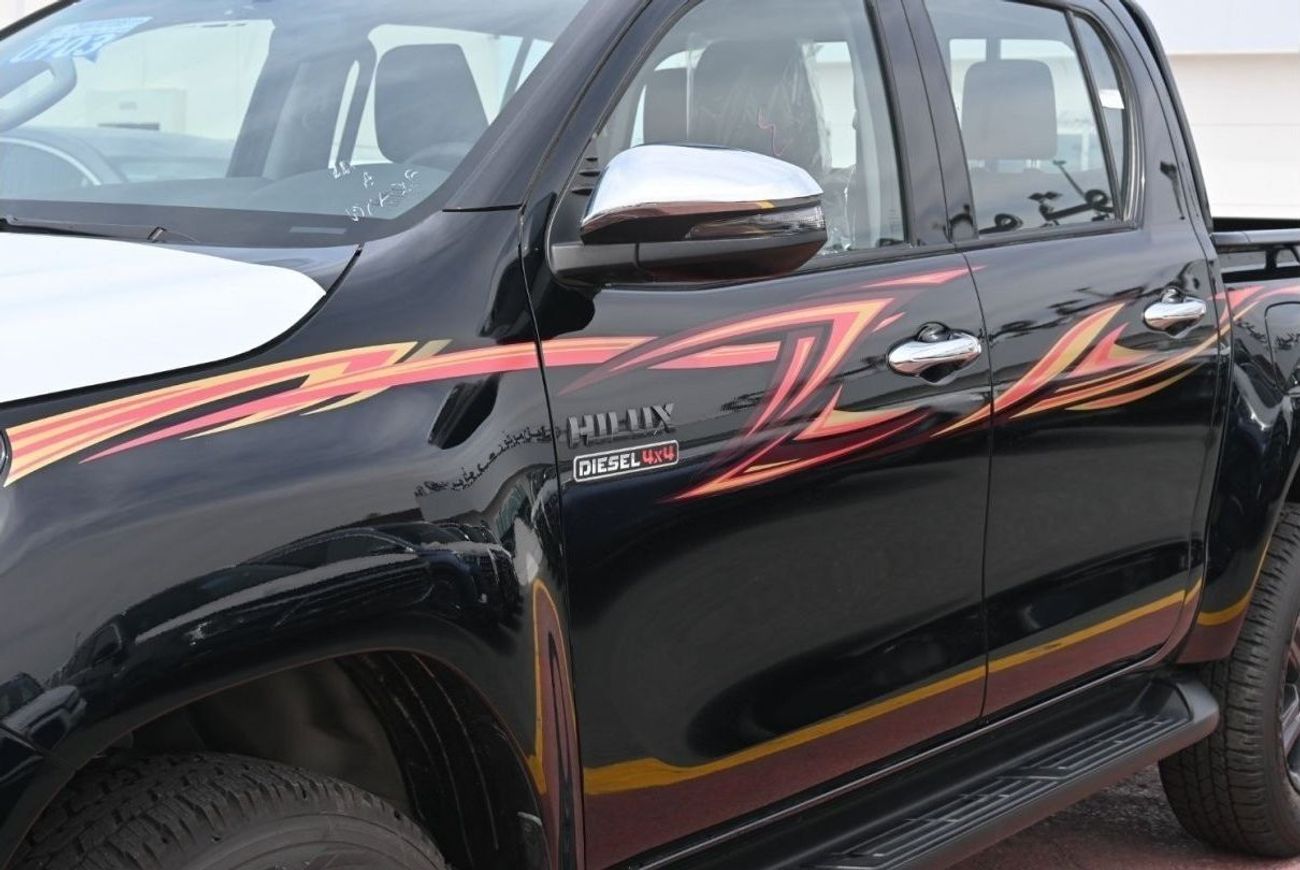 تويوتا هيلوكس Toyota Hilux SR5 2.4L Diesel Automatic, Double Cab,  Color Black , Model 2023
