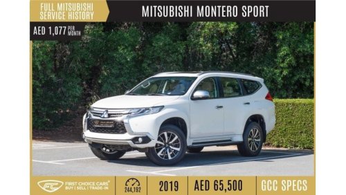 Mitsubishi Montero GLS Top AED 1,077/month 2019 | MITSUBISHI MONTERO SPORT | GCC | FULL MITSUBISHI SERVICE HISTORY | M1