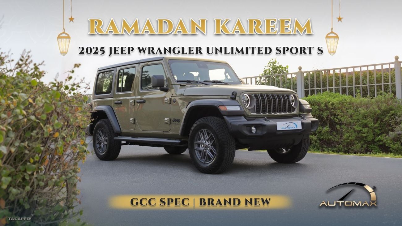 Jeep Wrangler Unlimited Sport S I4 2.0T 2025 GCC 0Km With 3 Years Warranty Or 60,000 Km @Official Dealer