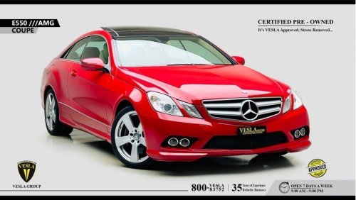 Mercedes-Benz E 500 ///AMG E550 + COUPE + SPORT SEATS + PANORAMIC ROOF + PREMIUM SOUND SYSTEME / WARRANTY