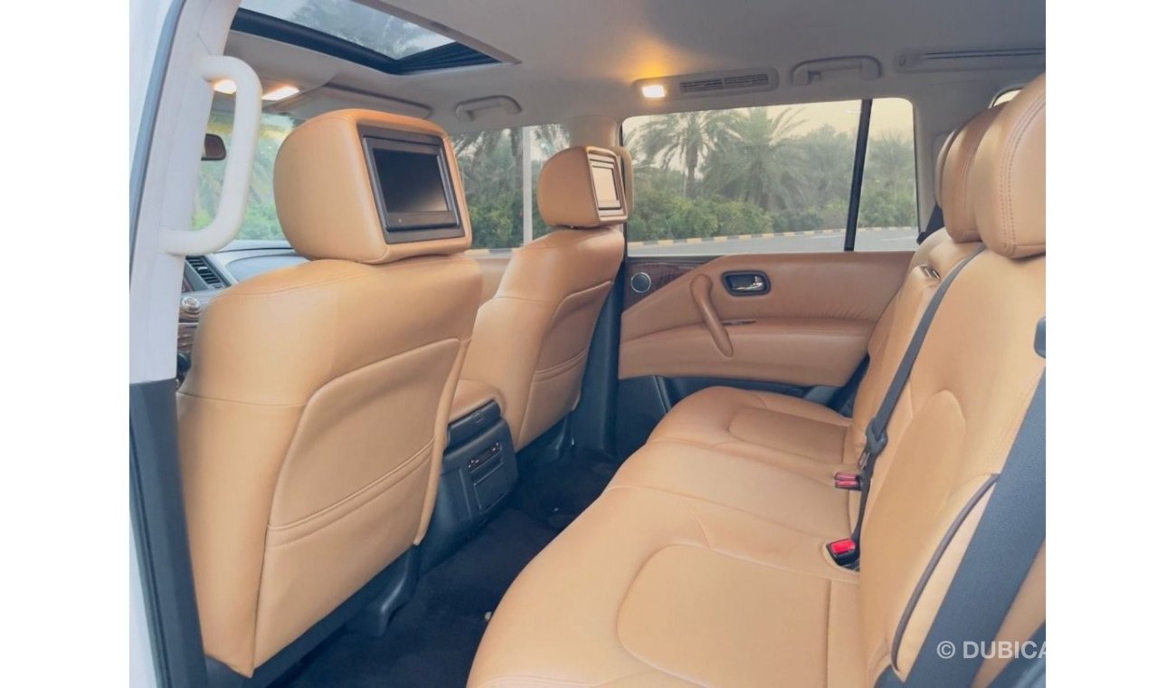 Nissan Patrol 2015 GCC model, full option, 5 cams, small machine, SE PLATINUM, rear screens, 8 cylinders