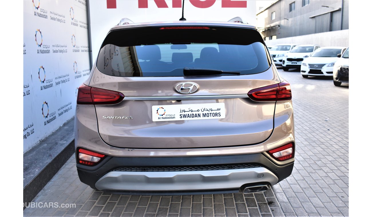 هيونداي سانتا في AED 1858 PM | 0% DP | 2.4L 2WD 2019 GCC WARRANTY