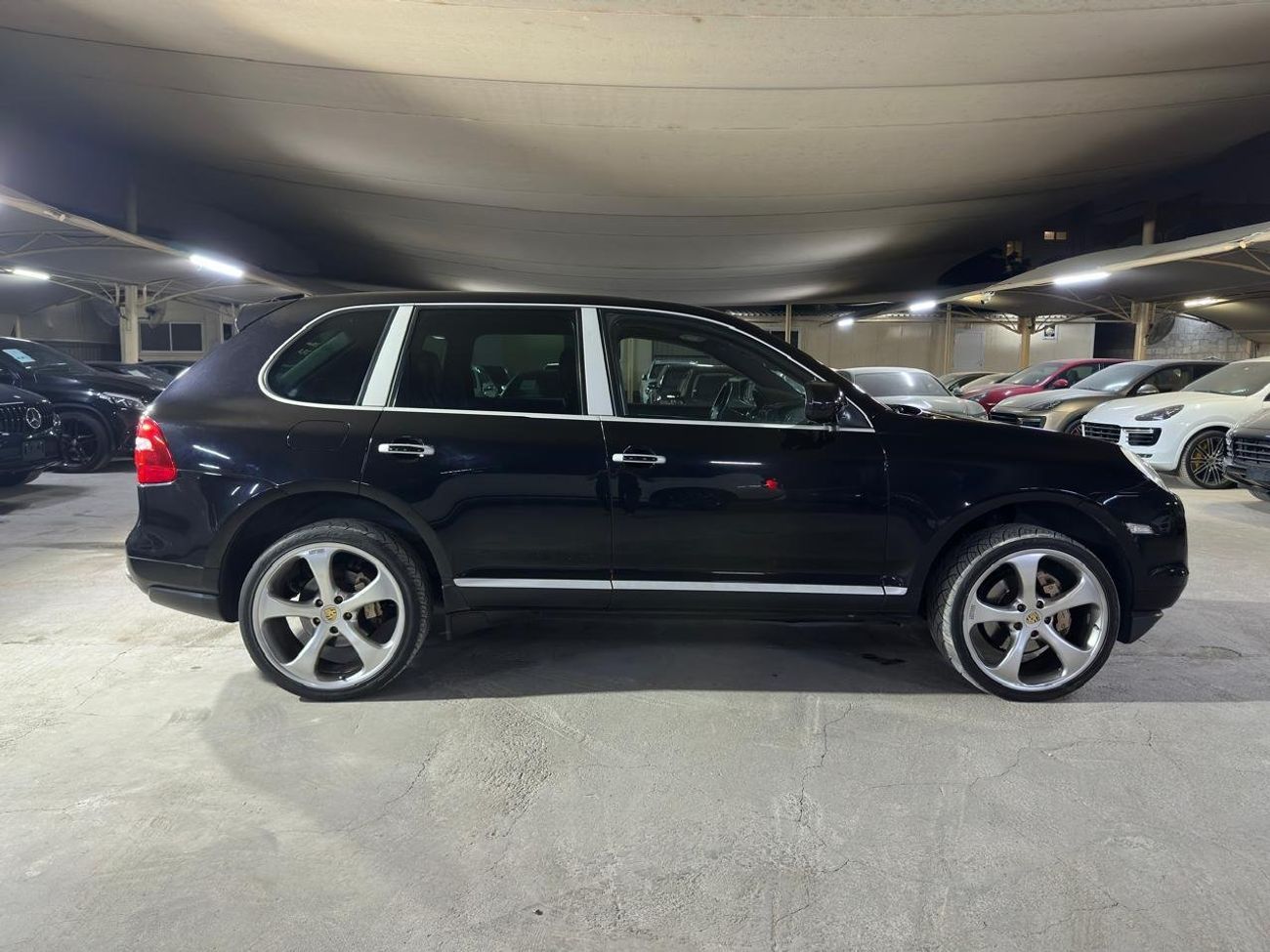 بورش كايان S 2008 4.8L | BASALT BLACK METALLIC | SUNROOF | TECHART 22 INCH WHEELS