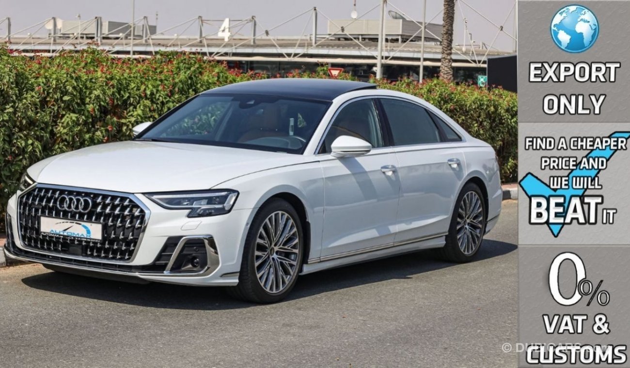 أودي A8 L 55 TFSI Quattro V6 3.0L AWD , FIFA Cars , GCC 2023 , (ONLY FOR EXPORT)