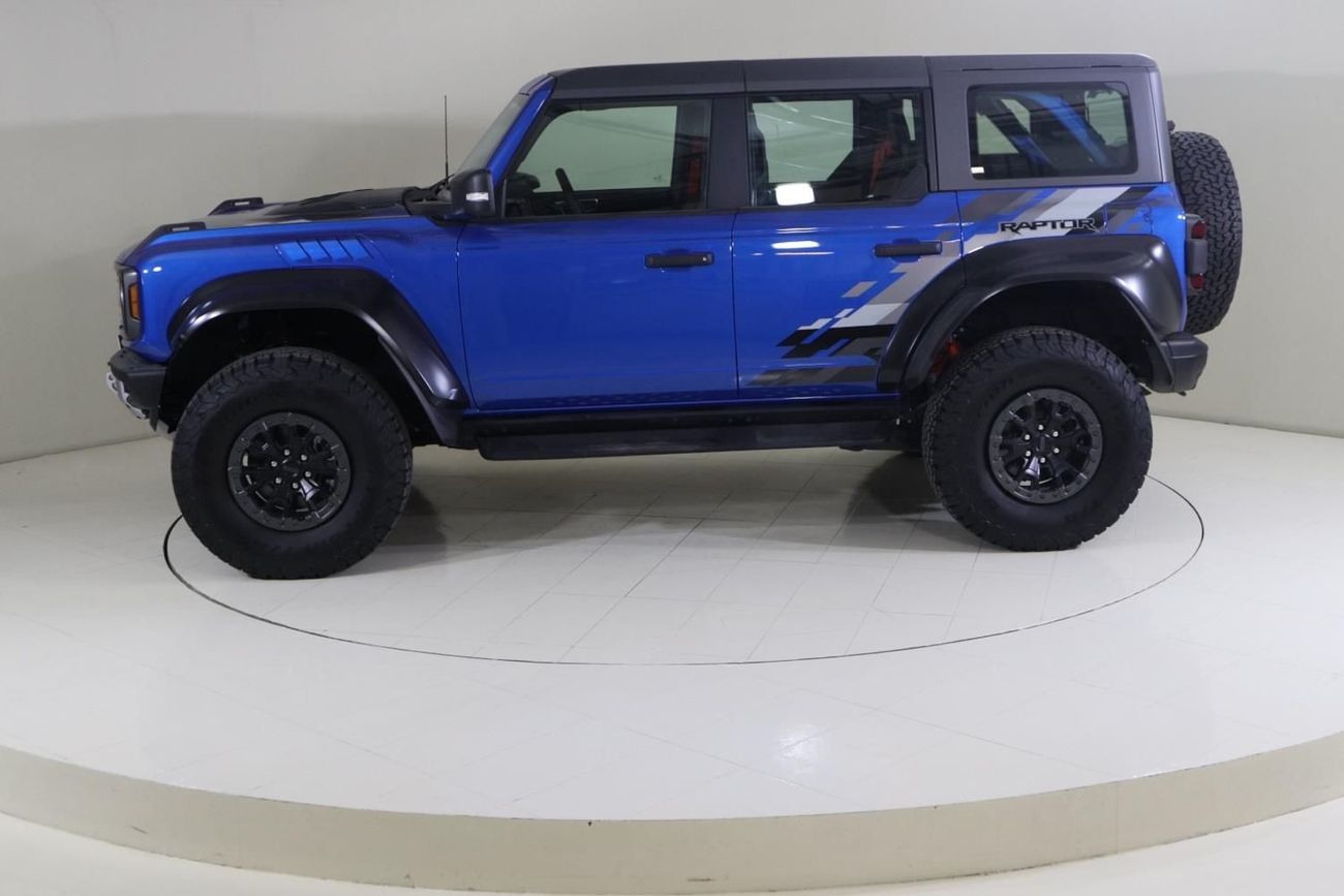 Ford Bronco Raptor B4D4925 BRONCO 4 DOORS RAPTOR 3.0L V6 ECOBOOST W/ ORANGE SBELTS BLACK/BLUE LTHR SSQTCH