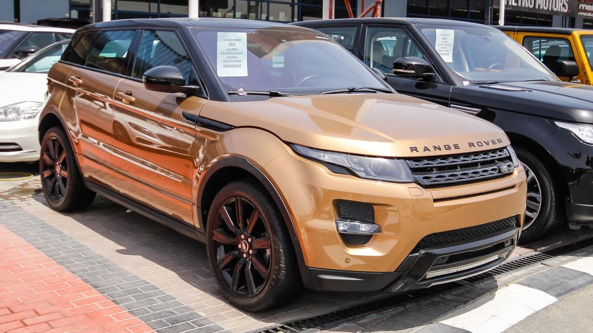 Land Rover Range Rover Evoque for sale AED 148,000. Gold, 2014