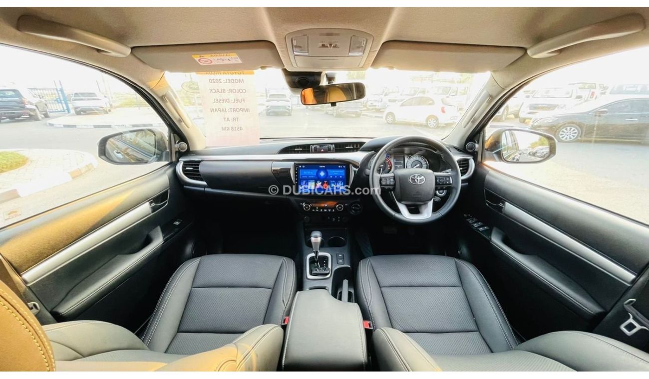 Toyota Hilux 2020 Push Start Black Leather Seats Cool Box Digital AC 4WD AT Diesel Parking Sensors [RHD] Premium 