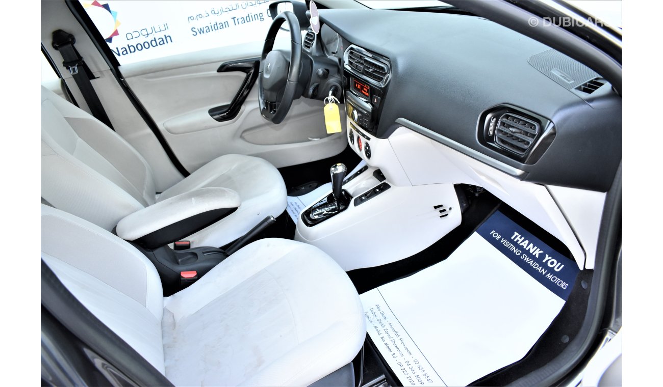 Peugeot 301 1.6L ALLURE 2014 MODEL GCC SPECS