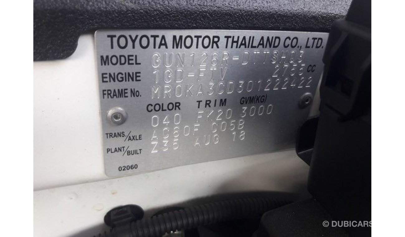 Toyota Hilux TOYOTA HILUX PICK UP RIGHT HAND DRIVE (PM 896)