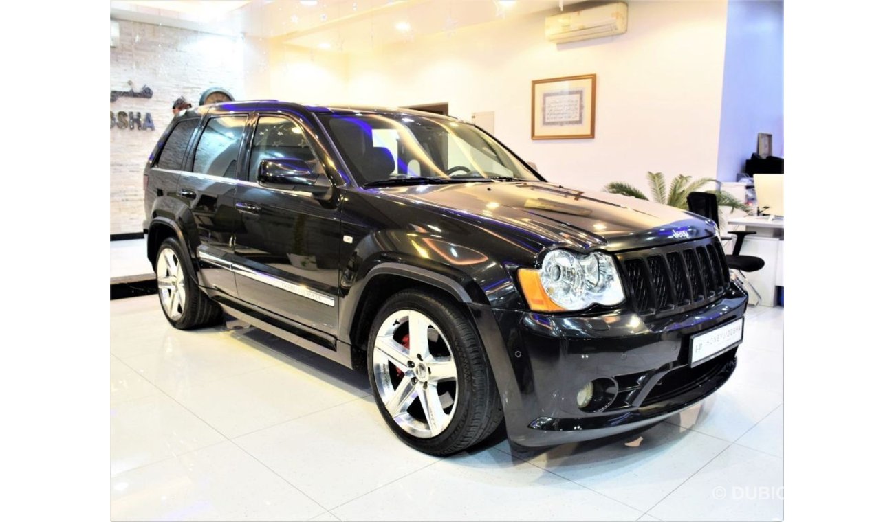 Jeep Grand Cherokee ORIGINAL PAINT ( صبغة وكالة ) Jeep Grand Cherokee SRT8 2008 Model!! in Black Color! GCC Specs