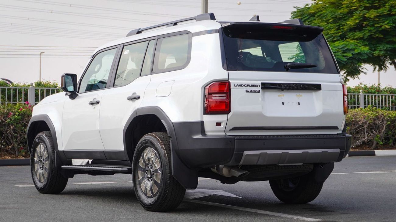 تويوتا برادو Mid ECTAGR034 - 2025 Toyota Prado - 2.4L Petrol Auto - White with Black Interior