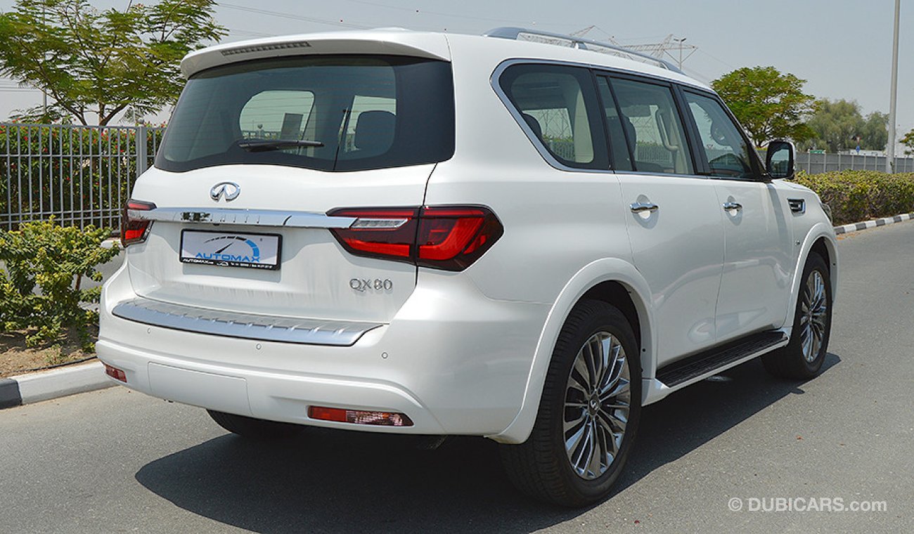 Infiniti QX80 2019 Luxury, 5.6 V8 4WD, GCC 0km w/ 5Yrs or 200K km Warranty + 2Yrs or 50K km Service from Dynatrade