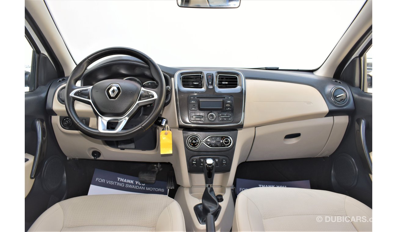 Renault Symbol AED 644 PM | 0% DP | 1.6L SE GCC DEALER WARRANTY